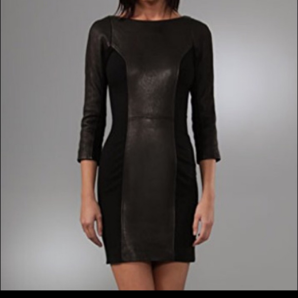 DIANE VON FURSTENBERG Arita Leather Mini Dress